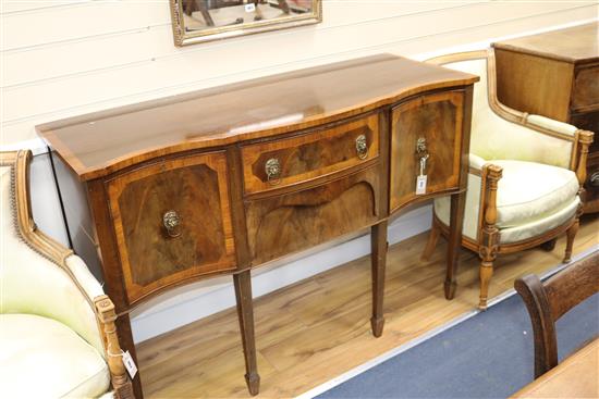 A George III style mahogany sideboard W.136cm